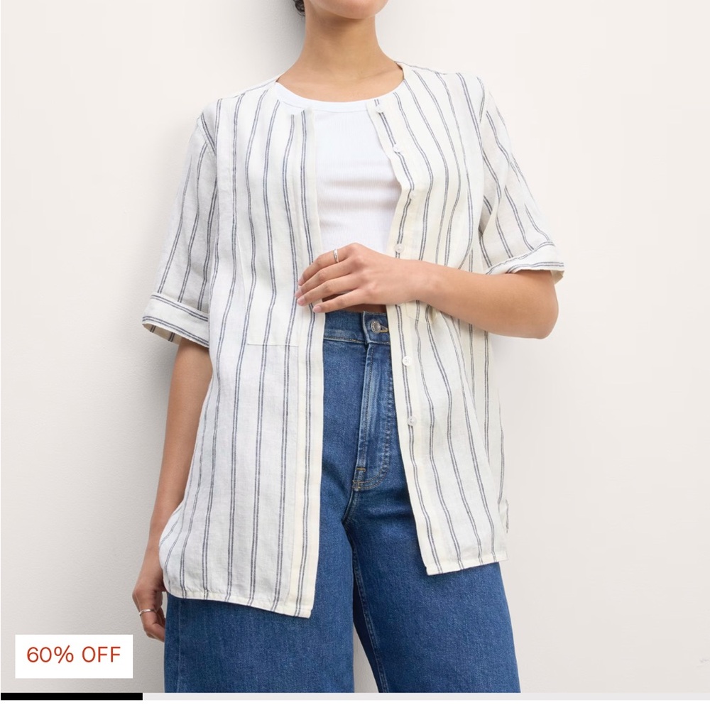 Everlane Bib Shirt in Linen